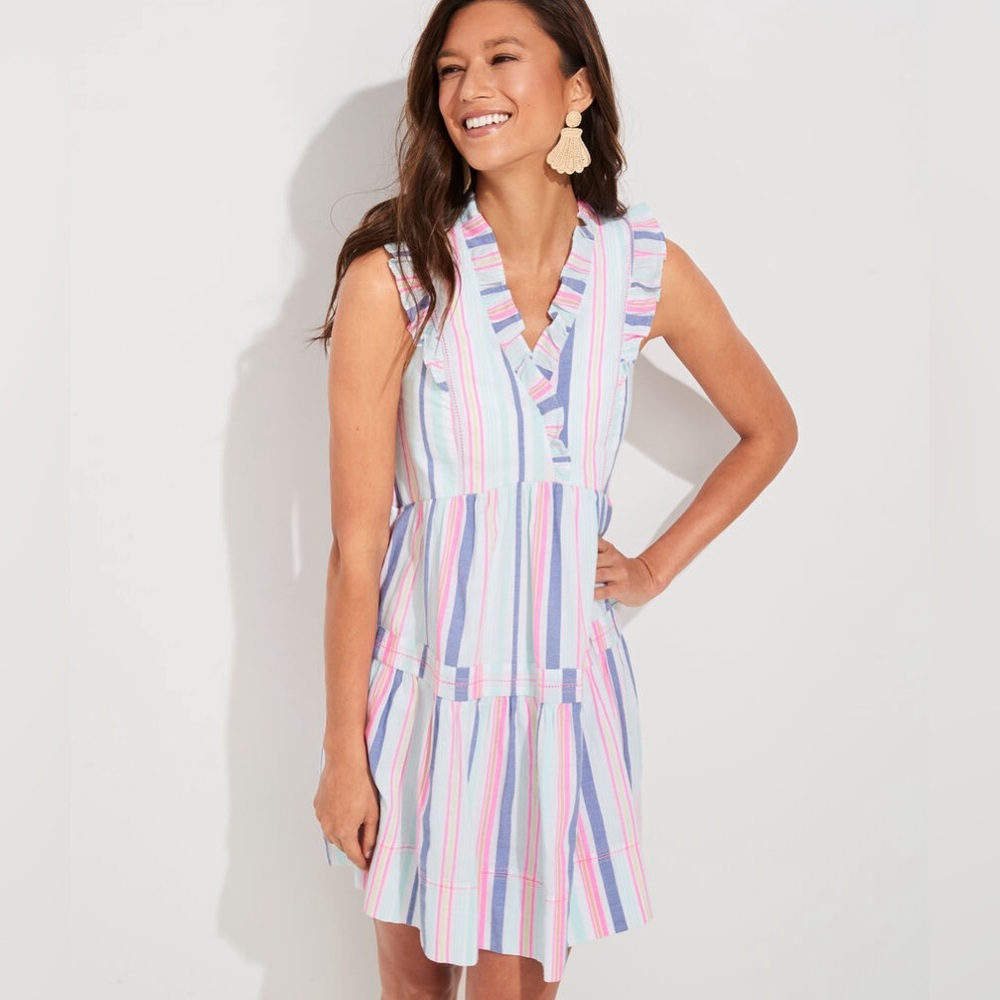 Vineyard Vines Boca Stripe Tiered Dress